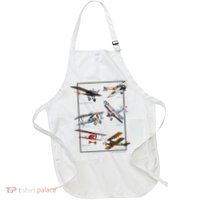 Wwi Fighters Airplanes Full-Length Apron With Pockets