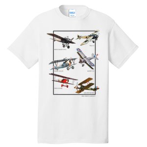 Wwi Fighters Airplanes Tall T-Shirt