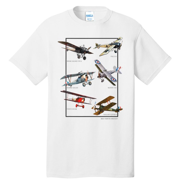 Wwi Fighters Airplanes Tall T-Shirt