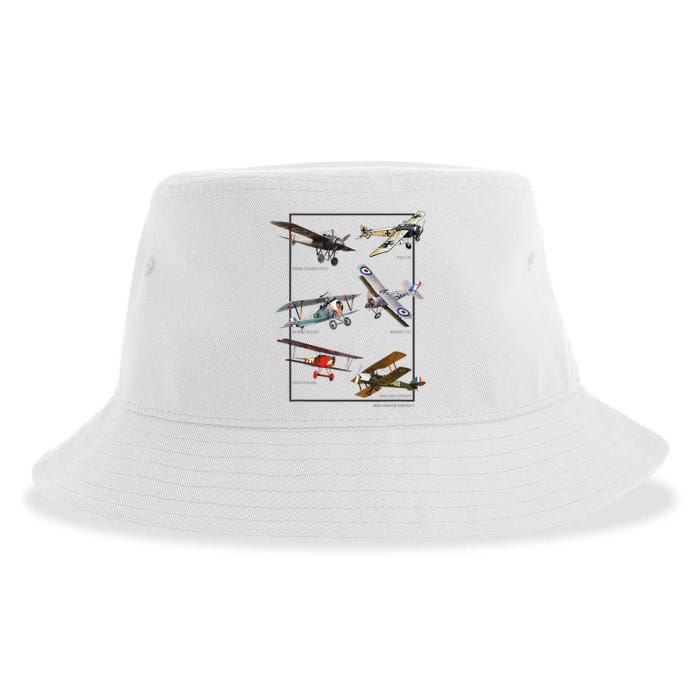 Wwi Fighters Airplanes Sustainable Bucket Hat