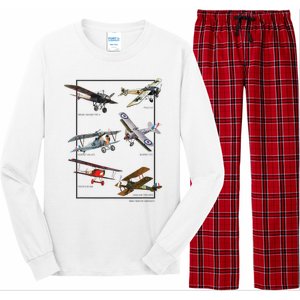 Wwi Fighters Airplanes Long Sleeve Pajama Set