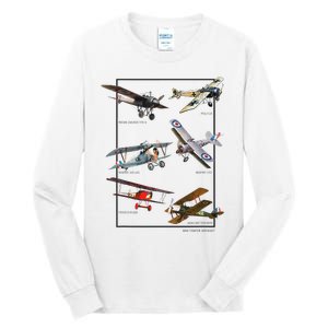 Wwi Fighters Airplanes Tall Long Sleeve T-Shirt