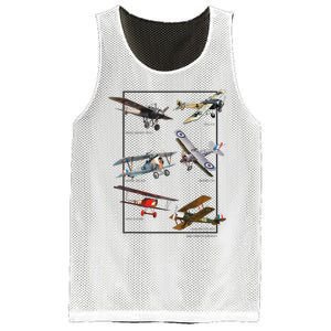 Wwi Fighters Airplanes Mesh Reversible Basketball Jersey Tank