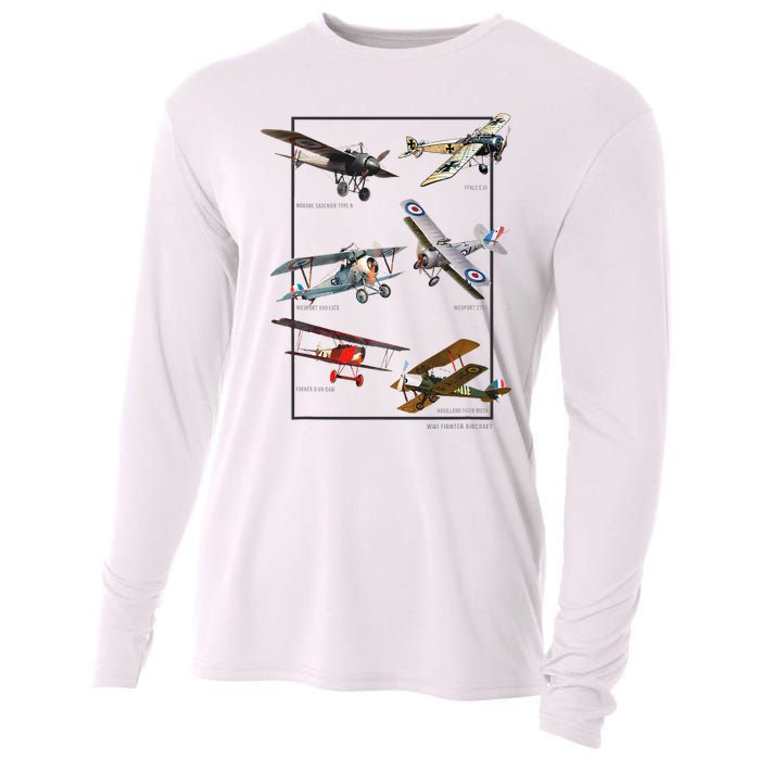 Wwi Fighters Airplanes Cooling Performance Long Sleeve Crew