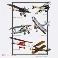 Wwi Fighters Airplanes Cooling Performance Long Sleeve Crew