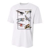 Wwi Fighters Airplanes Performance Sprint T-Shirt