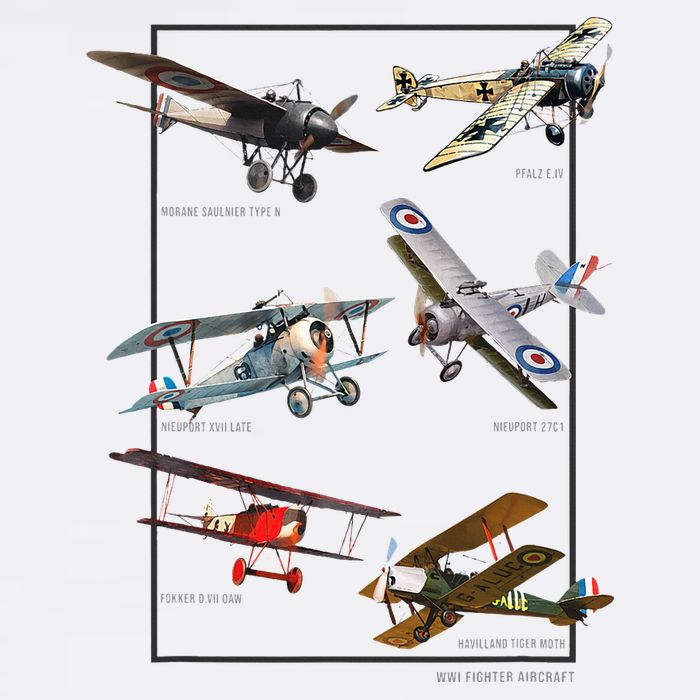 Wwi Fighters Airplanes Premium T-Shirt