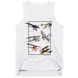 Wwi Fighters Airplanes Tank Top