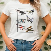 Wwi Fighters Airplanes Womens T-Shirt