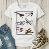 Wwi Fighters Airplanes Womens T-Shirt