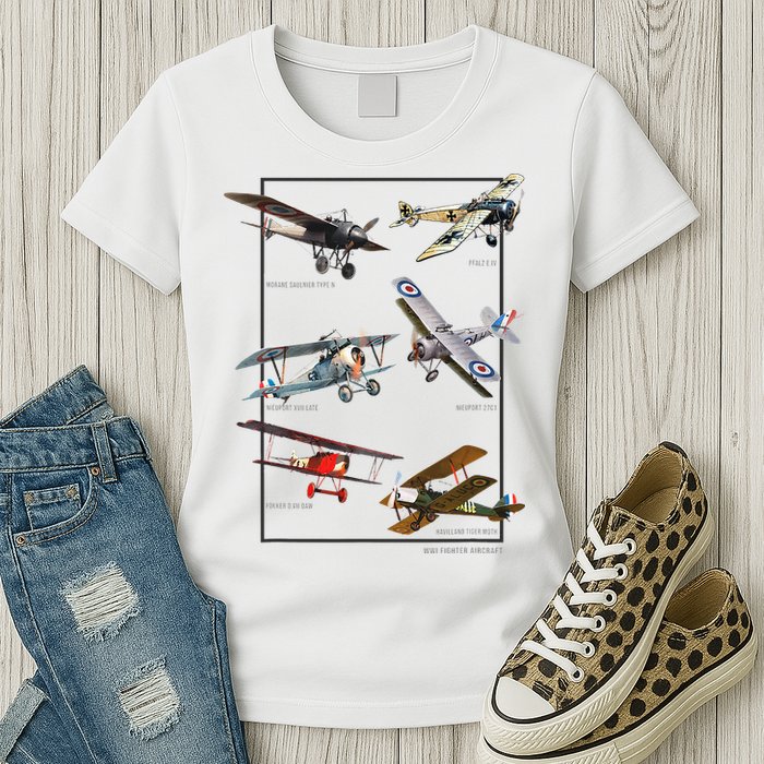 Wwi Fighters Airplanes Womens T-Shirt