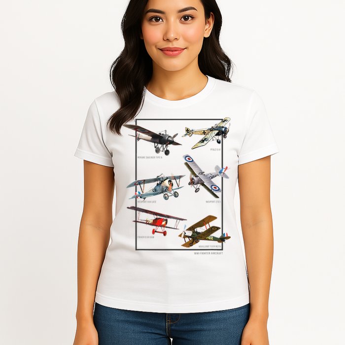 Wwi Fighters Airplanes Womens T-Shirt