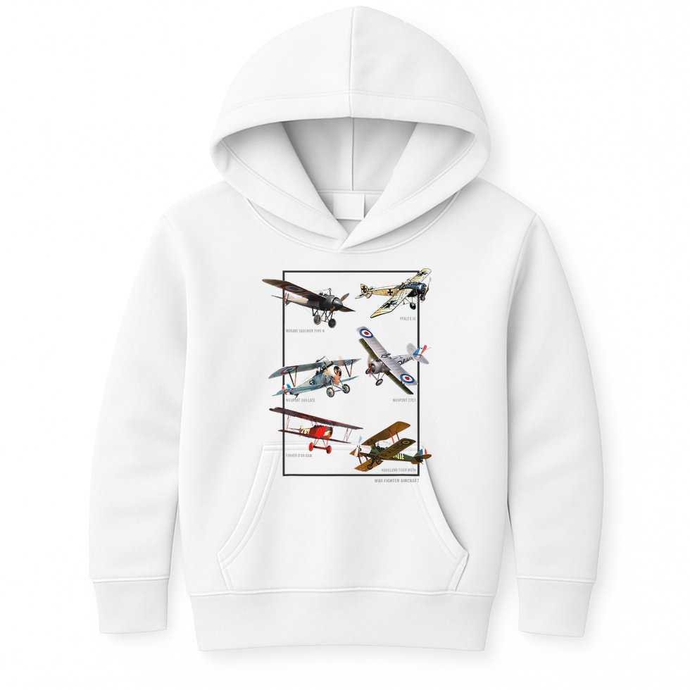 Wwi Fighters Airplanes Kids Hoodie
