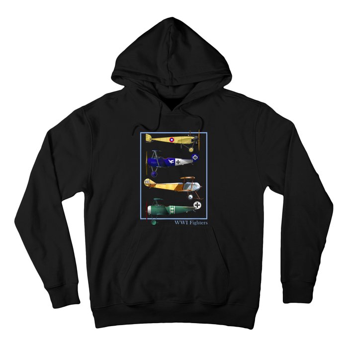 WWI Fighters Airplanes Vintage Hoodie