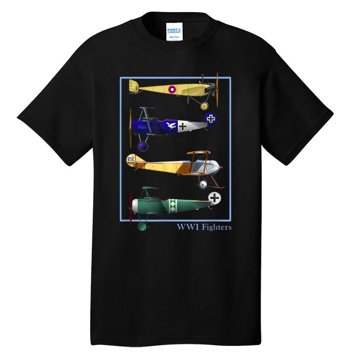 WWI Fighters Airplanes Vintage Tall T-Shirt