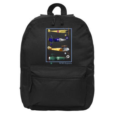 WWI Fighters Airplanes Vintage 16 in Basic Backpack
