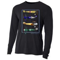 WWI Fighters Airplanes Vintage Cooling Performance Long Sleeve Crew