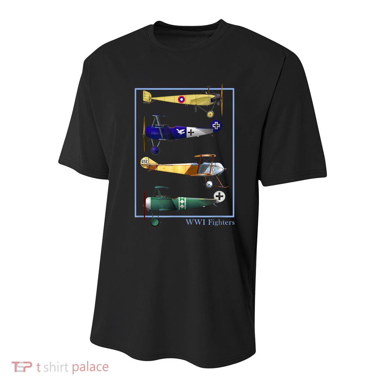 WWI Fighters Airplanes Vintage Youth Performance Sprint T-Shirt