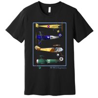 WWI Fighters Airplanes Vintage Premium T-Shirt