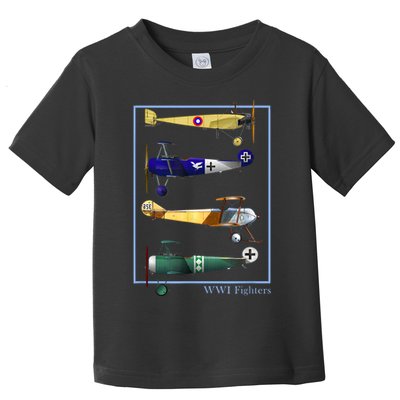 WWI Fighters Airplanes Vintage Toddler T-Shirt