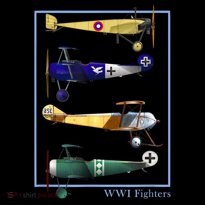 WWI Fighters Airplanes Vintage Kids T-Shirt