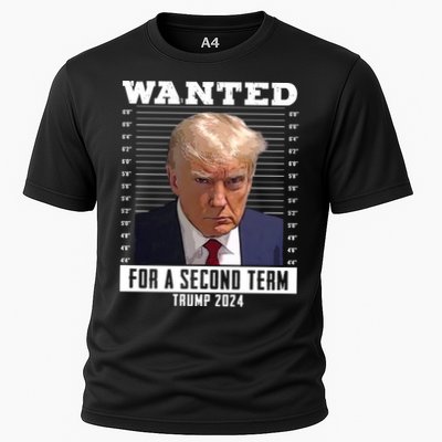 Wanted For A Second Term Trump 2024 Mugshot Performance Shirt