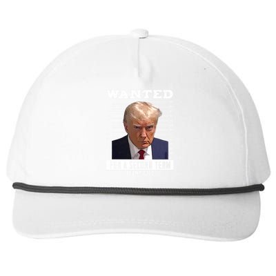 Wanted For A Second Term Trump 2024 Mugshot Snapback Five-Panel Rope Hat