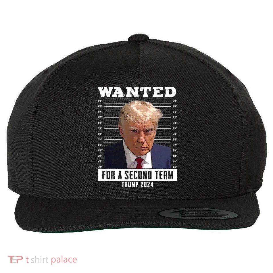 Wanted For A Second Term Trump 2024 Mugshot Wool Snapback Cap