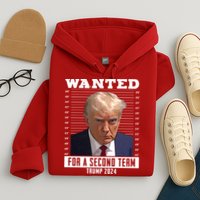 Wanted For A Second Term Trump 2024 Mugshot Hoodie