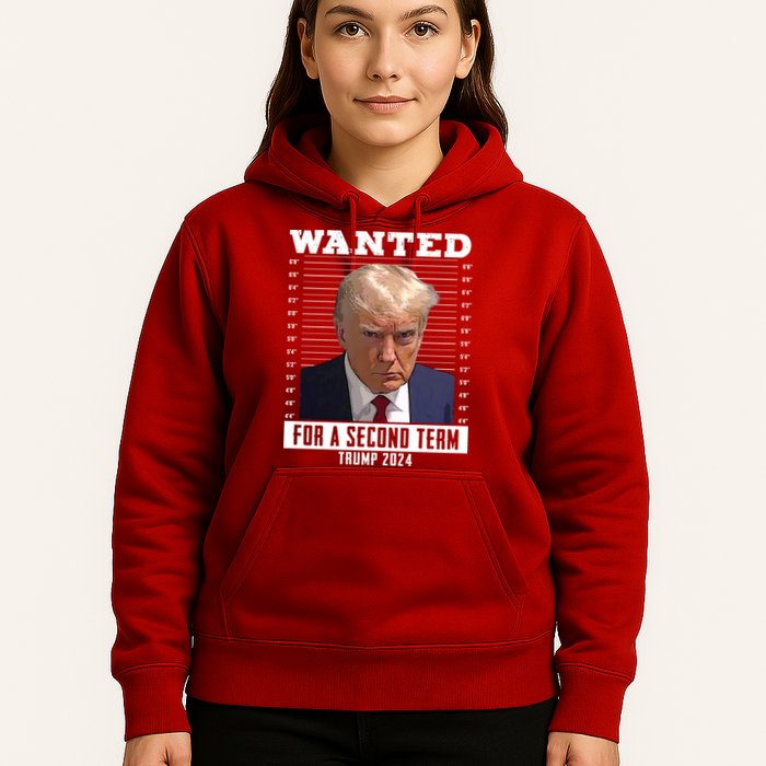 Wanted For A Second Term Trump 2024 Mugshot Hoodie