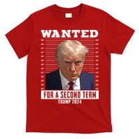 Wanted For A Second Term Trump 2024 Mugshot T-Shirt