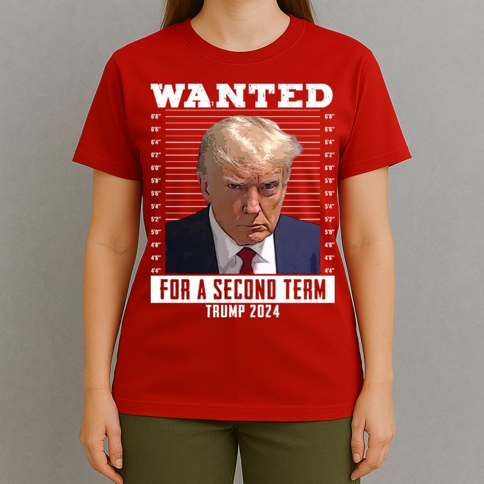 Wanted For A Second Term Trump 2024 Mugshot T-Shirt