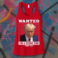Wanted For A Second Term Trump 2024 Mugshot Womens Tank Top