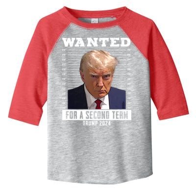 Wanted For A Second Term Trump 2024 Mugshot Toddler Fine Jersey T-Shirt