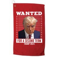 Wanted For A Second Term Trump 2024 Mugshot Golf Towel