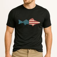 Walleye Fishing American Flag Sauger Angling Cooling Performance Crew T-Shirt