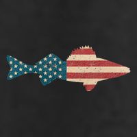 Walleye Fishing American Flag Sauger Angling 11oz C Handle Ceramic Mug