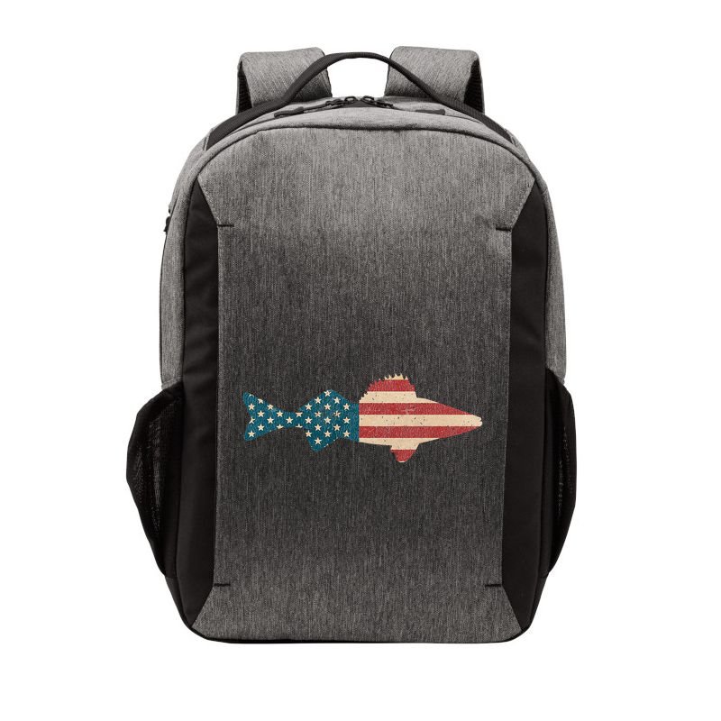 Walleye Fishing American Flag Sauger Angling Vector Backpack
