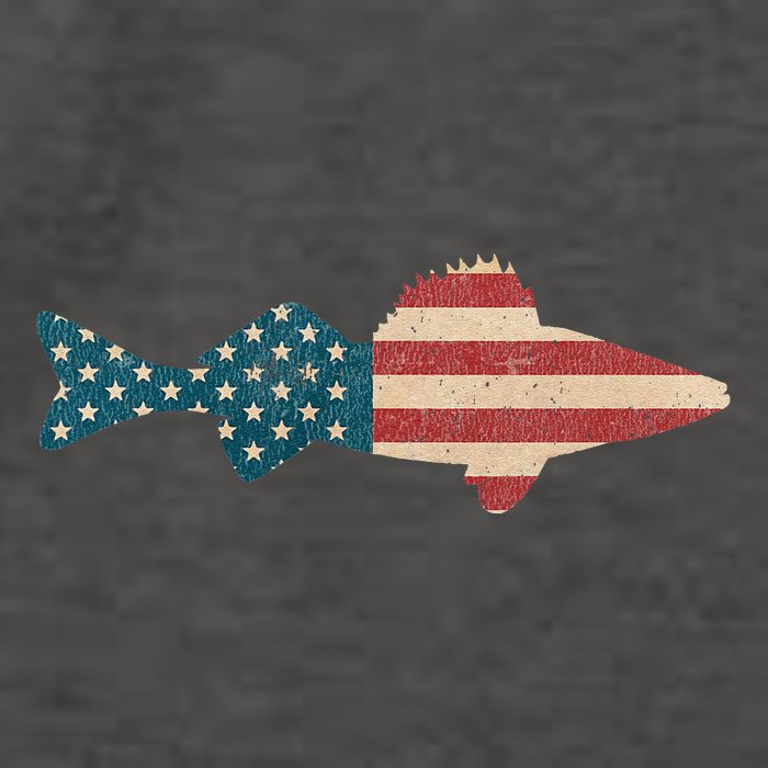Walleye Fishing American Flag Sauger Angling Vector Backpack