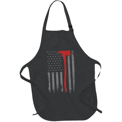 Wildland Firefighter Axe American Flag Thin Red Line Fireman Apron
