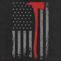 Wildland Firefighter Axe American Flag Thin Red Line Fireman Adult Drive Performance Visor