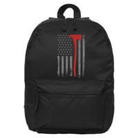 Wildland Firefighter Axe American Flag Thin Red Line Fireman 16 in Basic Backpack