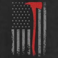 Wildland Firefighter Axe American Flag Thin Red Line Fireman Golf Towel