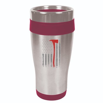 Wildland Firefighter Axe American Flag Thin Red Line Fireman 16oz Travel Tumbler