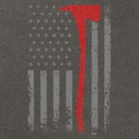 Wildland Firefighter Axe American Flag Thin Red Line Fireman Cotton Canvas Backpack