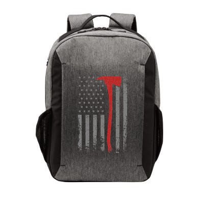 Wildland Firefighter Axe American Flag Thin Red Line Fireman Vector Backpack