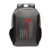 Wildland Firefighter Axe American Flag Thin Red Line Fireman Vector Backpack
