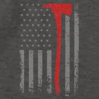Wildland Firefighter Axe American Flag Thin Red Line Fireman Vector Backpack