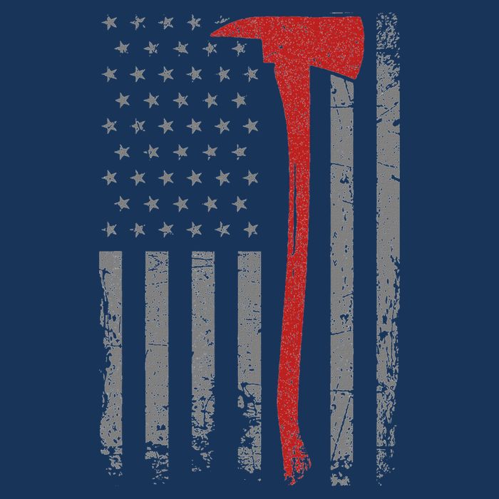 Wildland Firefighter Axe American Flag Thin Red Line Fireman Infant Baby Jersey Bodysuit