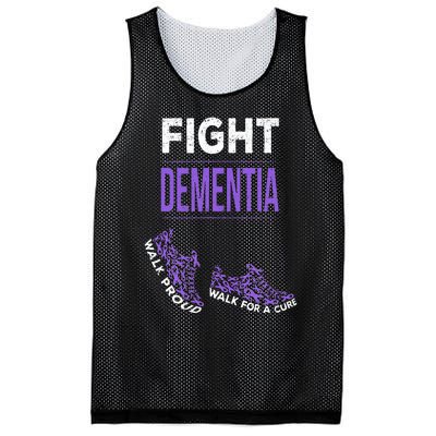 Walk For A Cure Dementia Awareness Purple Ribbon Support Mesh Reversible Basketball Jersey Tank